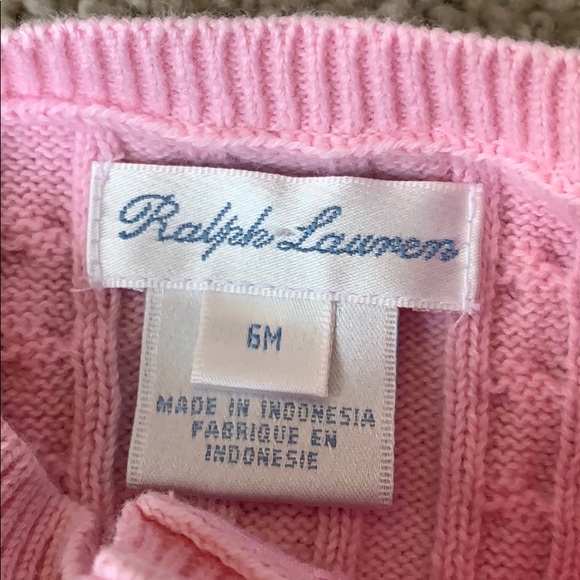 Ralph Lauren pink button up sweater - Picture 4 of 4
